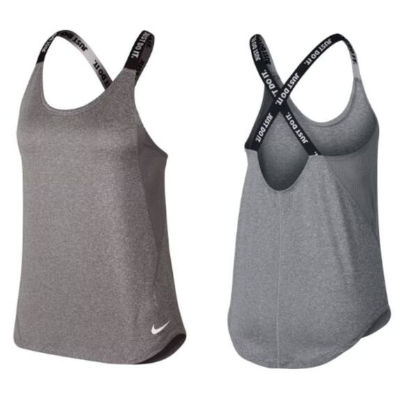 Nike Women's Dri-Fit Elastic Tank with "Just Do It" Strap Cross Back - Picture 2 of 13